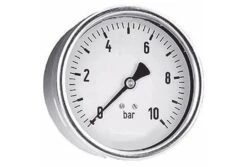 Splash-X Manometer Ø63mm RVS Kast 1/4" Achteraansluiting Bereik 0-6 Bar, Glycerine Gevuld