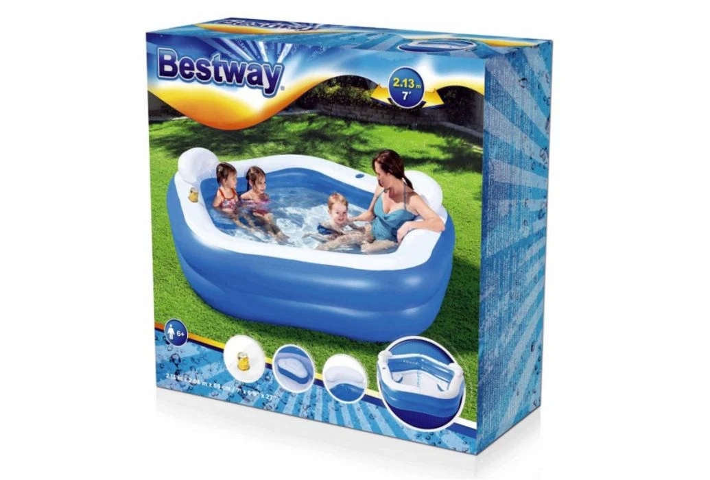 Bestway Familie Zwembad Lounge | 213 X 207 X 69 Cm 7 Bestway Familie Zwembad Lounge | 213 X 207 X 69 Cm - Afbeelding 7