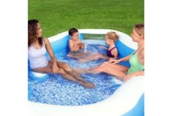 Bestway Splashview Opblaasbaar Zwembad | 270 X 198 X 51 Cm -Dophin Zwembaden Winkel bestway familiebad plusvorm splashview 270 mensen