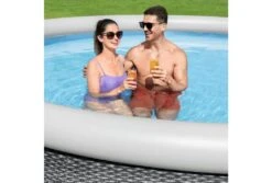 Bestway Fast Set Rotan Zwembad | Ø 457 X 84 Cm 8 Bestway Fast Set Rotan Zwembad | Ø 457 X 84 Cm -Dophin Zwembaden Winkel bestway fast set rotan mensen 2 1