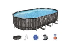 Bestway Power Steel Wood Zwembad | 610 X 366 X 122 Cm -Dophin Zwembaden Winkel bestway power steel hout zwembad 610 x 366 x 122 cm 4