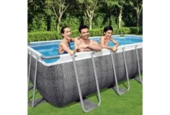Bestway Power Steel Rotan Zwembad | 488 X 244 X 122 Cm -Dophin Zwembaden Winkel bestway power steel rotan 488 244 122 mensen 2