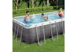 Bestway Power Steel Rotan Zwembad | 488 X 244 X 122 Cm -Dophin Zwembaden Winkel bestway power steel rotan 488 244 122 mensen