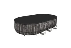 Bestway Power Steel Wood Zwembad | 610 X 366 X 122 Cm -Dophin Zwembaden Winkel bestway power steel rotan zwembad 610 x 366 x 122 cover