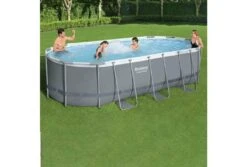 Bestway Power Steel Zwembad | 549 X 274 X 122 Cm -Dophin Zwembaden Winkel bestway power steel zwembad 549 x 274 x 122 cm in gebruik