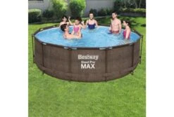 Bestway Steel Pro Max Rotan Zwembad | Ø 366 X 100 Cm -Dophin Zwembaden Winkel bestway steel pro max rotan zwembad 366 x 100 cm in gebruik