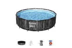 Bestway Steel Pro Max Wood Zwembad | Ø 427 X 107 Cm -Dophin Zwembaden Winkel bestway steel pro max wood accesoires