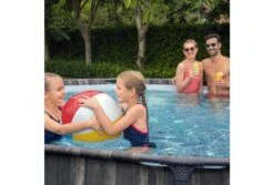 Bestway Steel Pro Max Wood Zwembad | Ø 427 X 107 Cm -Dophin Zwembaden Winkel bestway steel pro max wood mensen