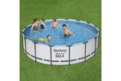 Bestway Steel Pro Max Zwembad | Ø 488 X 122 Cm -Dophin Zwembaden Winkel bestway steel pro max zwembad 488 x 122 cm in gebruik