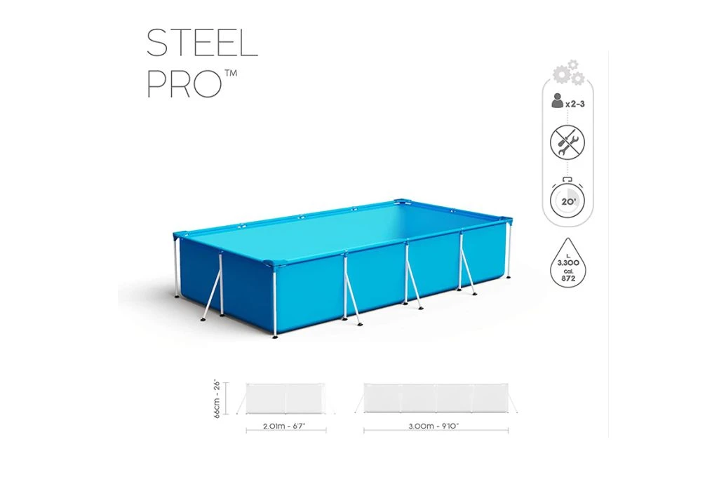 Bestway Steel Pro Zwembad | 300 X 201 X 66 Cm 3 Bestway Steel Pro Zwembad | 300 X 201 X 66 Cm - Afbeelding 3