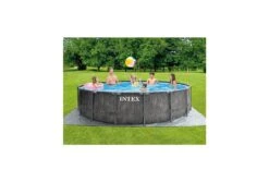 Intex Greywood Prism Frame | 457 X 122 Cm -Dophin Zwembaden Winkel intex greywood prism frame 457 x 122 cm in gebruik