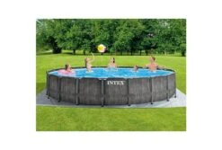 Intex Greywood Prism Frame | 549 X 122 Cm -Dophin Zwembaden Winkel intex greywood prism frame 549 x 122 cm in gebruik