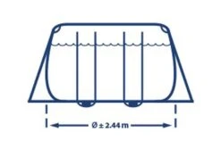 Intex Prism Frame Zwembad | 488 X 244 X 107cm Complete Set -Dophin Zwembaden Winkel intex prism frame zwembad 488 x 244 x 107cm complete set breedte