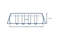 Intex Prism Frame Zwembad | 488 X 244 X 107cm Complete Set -Dophin Zwembaden Winkel intex prism frame zwembad 488 x 244 x 107cm complete set lengte
