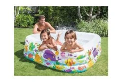 Dophin Zwembaden Winkel 33 Dophin Zwembaden Winkel -Dophin Zwembaden Winkel intex vierkant opblaaszwembad aquarium in gebruik