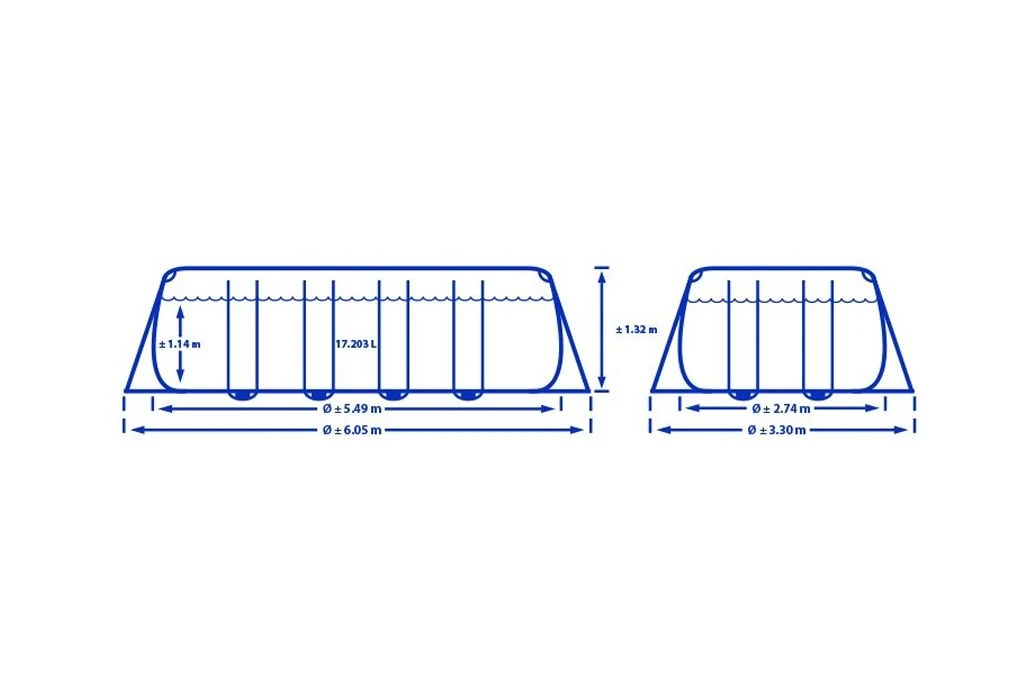 Intex Ultra XTR Frame Zwembad | 549 X 274 X 132cm 2 Intex Ultra XTR Frame Zwembad | 549 X 274 X 132cm - Afbeelding 2