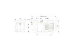 Pentair SuperFlo SFL-101 | 230V -Dophin Zwembaden Winkel pentair superflo technische tekening 2