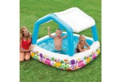 Intex Opblaaszwembad Met Zonnedak | Vissen -Dophin Zwembaden Winkel zwembad zonnedak buiten